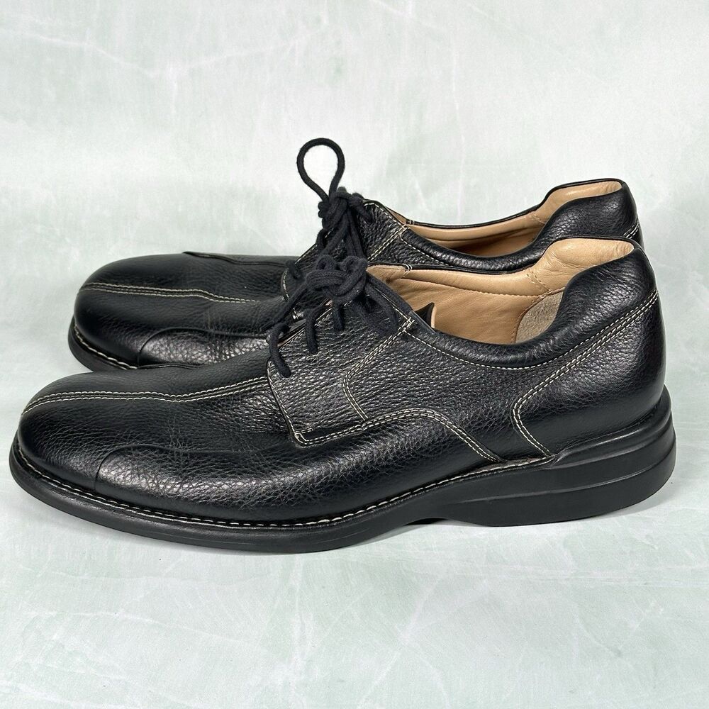 Johnston & Murphy Men's Size 10 Shuler Bicycle Black Leather Dress Shoe 20-7222 - Picture 6 of 15
